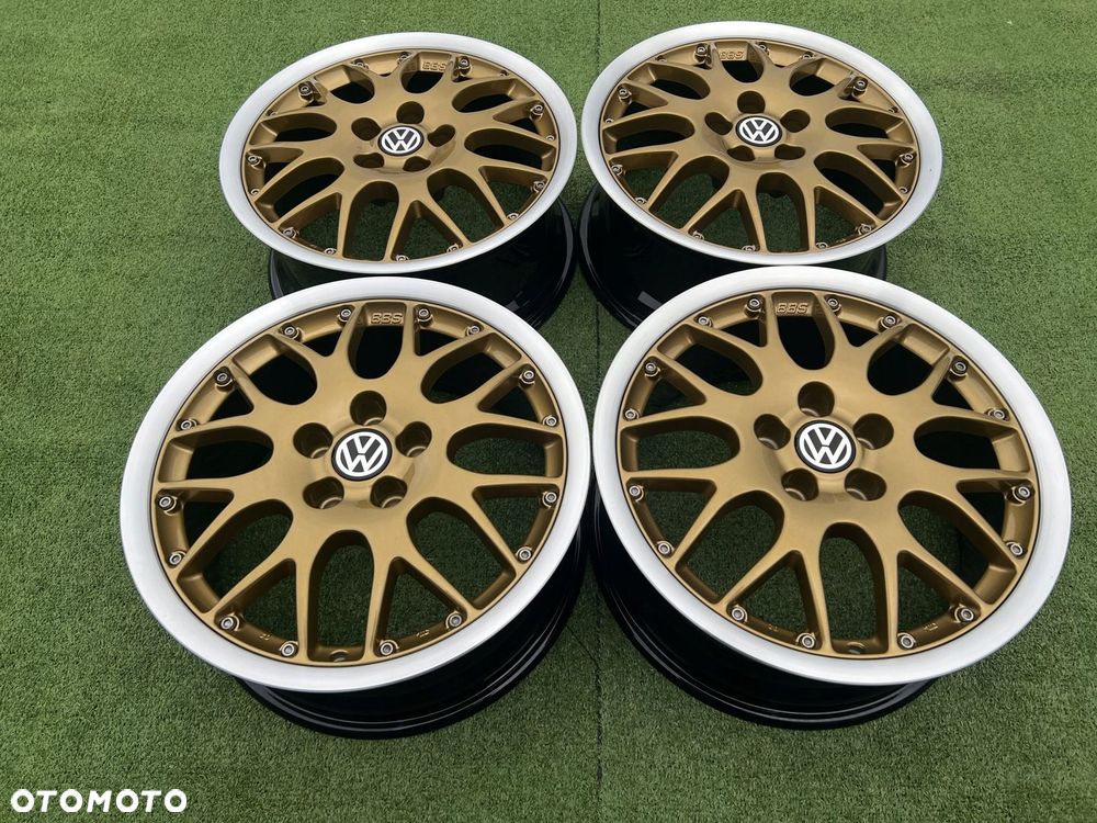 KOMPLET FELG FELGI ALU VW VOLKSWAGEN GOLF POLO 5X100 BBS 16 ORYGINALNE - 4