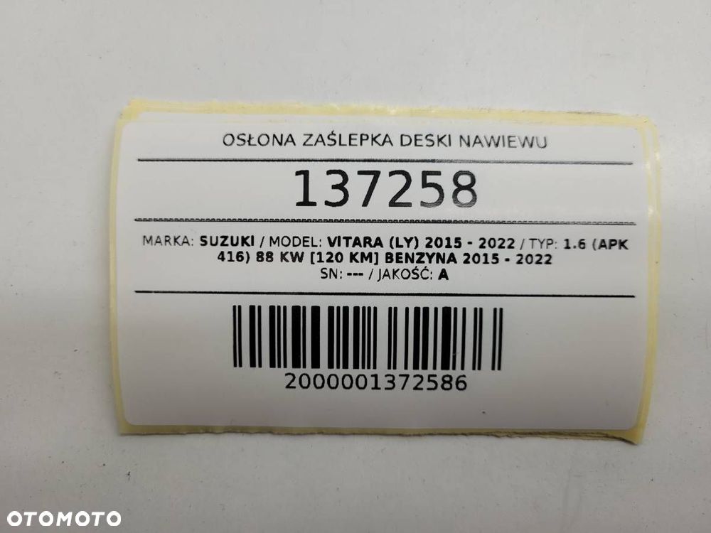 OSŁONA ZAŚLEPKA DESKI NAWIEWU SUZUKI VITARA III 2015 EU - 7