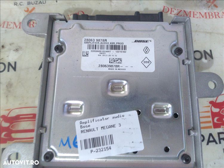 amplificator audio bose renault megane 3 - 1