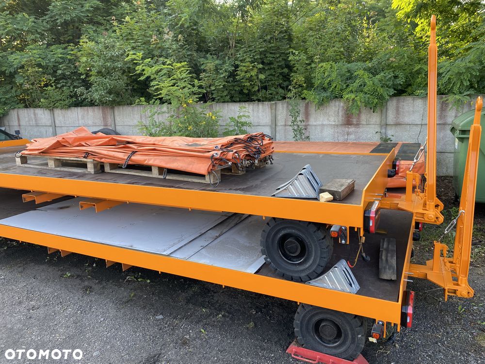 Ackermann Kampmann + Aretz KAMPA niemiecka przyczepa przemysłowa 6 ton  190x550cm dach + plandeka firanka, jak NOWA pociąg transportowy - 17