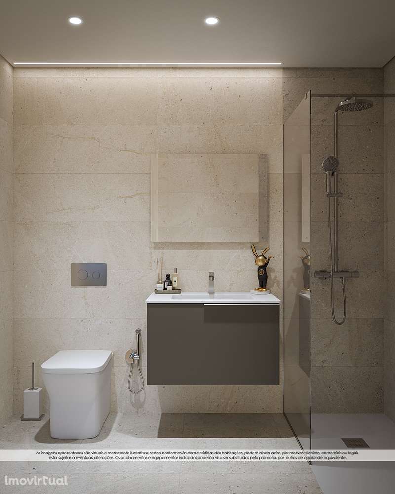 Apartamento T2 Arcozelo ao Intermaché com terraço Nascente Sul - Grande imagem: 5/44