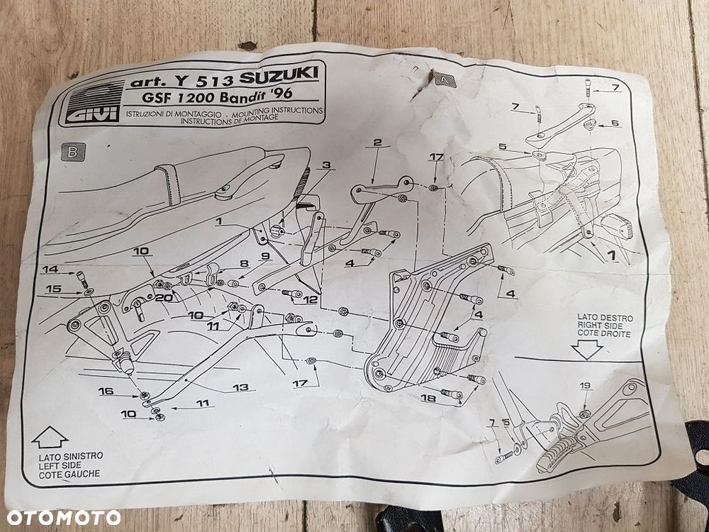 Mocowanie Givi Wingrack Suzuki Bandit GSF 1200 96r - 8