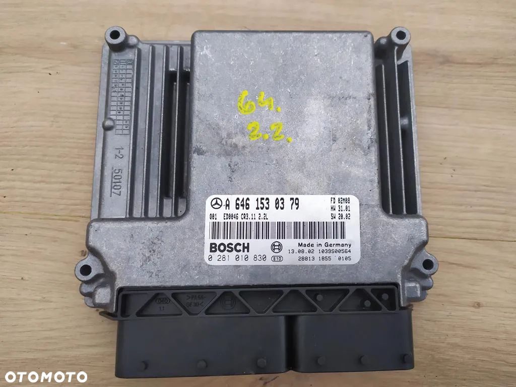 MERCEDES W211 2.2 CDI MODUŁ STEROWNIK KOMPUTER SILNIKA A6461530379 - 1