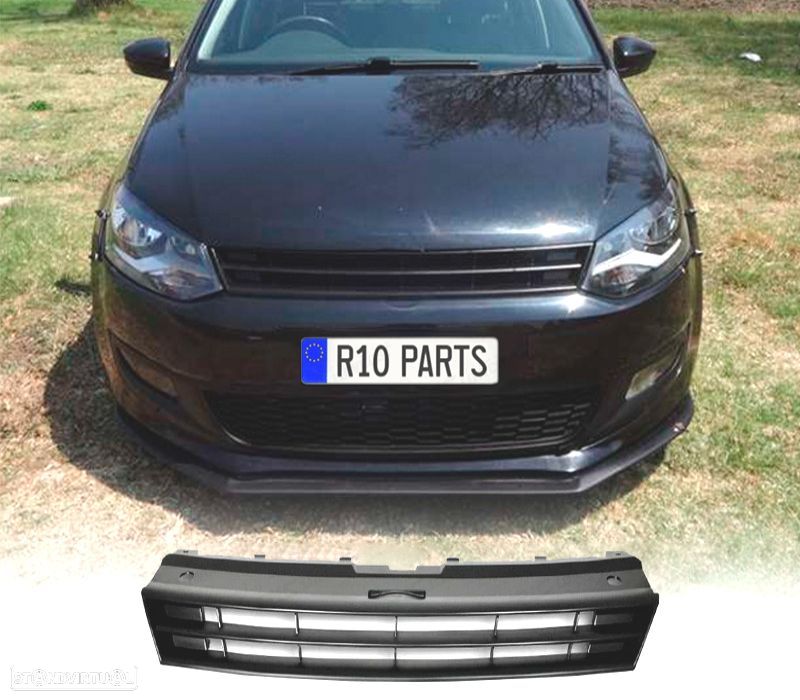 GRELHA FRONTAL VOLKSWAGEN VW POLO V 5 6R 09-14 PRETA - 1