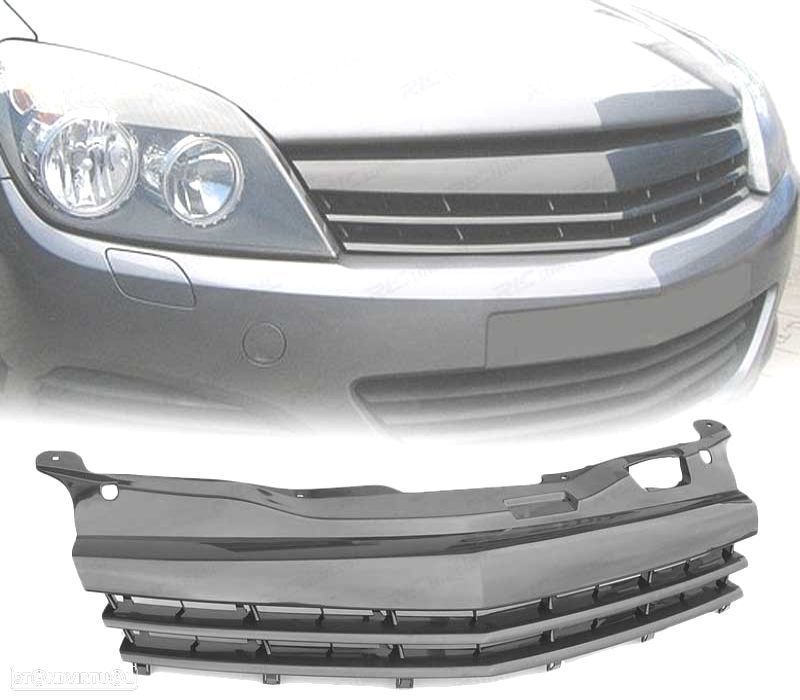 GRELHA FRONTAL SEM SÍMBOLO OPEL ASTRA H GTC 05-09 PRETA - 1