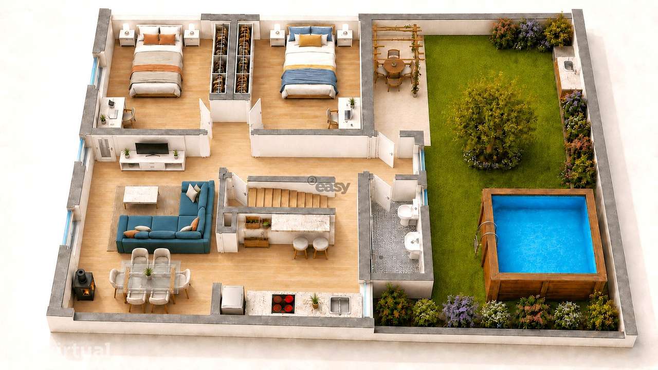 Moradia Térrea T2 com Logradouro E Elevado Potencial, Cabeço de Vide - Grande imagem: 5/38