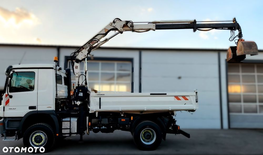 Mercedes-Benz Actros 1832 AK 4x4 – wywrotka 3-stronna MEILLER + HDS ATLAS 92.2 A2 – sterowanie radiowe - 12
