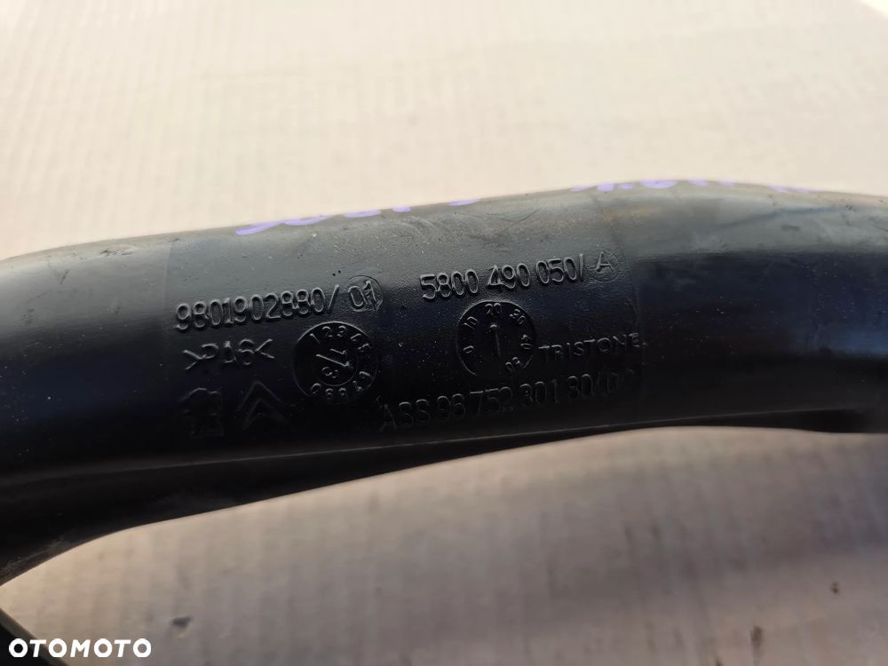 Rura przewód powietrza 1.6 THP Peugeot 308 T9   9801902880 - 6
