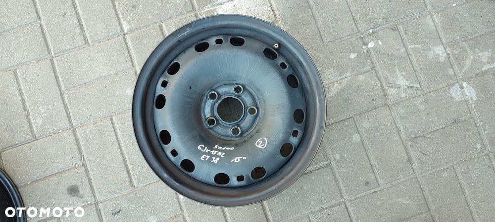 FELGI STALOWE 6C0601027B 5x100 6Jx15 CALI ET38 VW SEAT SKODA KOMPLET 4 SZTUKI - 3