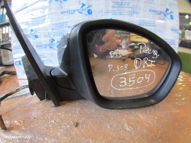 Espelho E20312230 98088639XT PEUGEOT 308 BREAK SW FASE 1 2015 1.6HDI 120CV 5P PRETO DRT ELETRICO COM PISCA 2 + 7 PINOS - 1