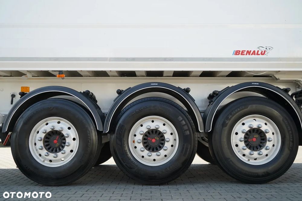 Benalu WYWROTKA / 30 m3 / ALUMINIOWA / OŚ PODNOSZONA / WAGA: 5 100 KG / SAF /  ALUFELGI / - 19
