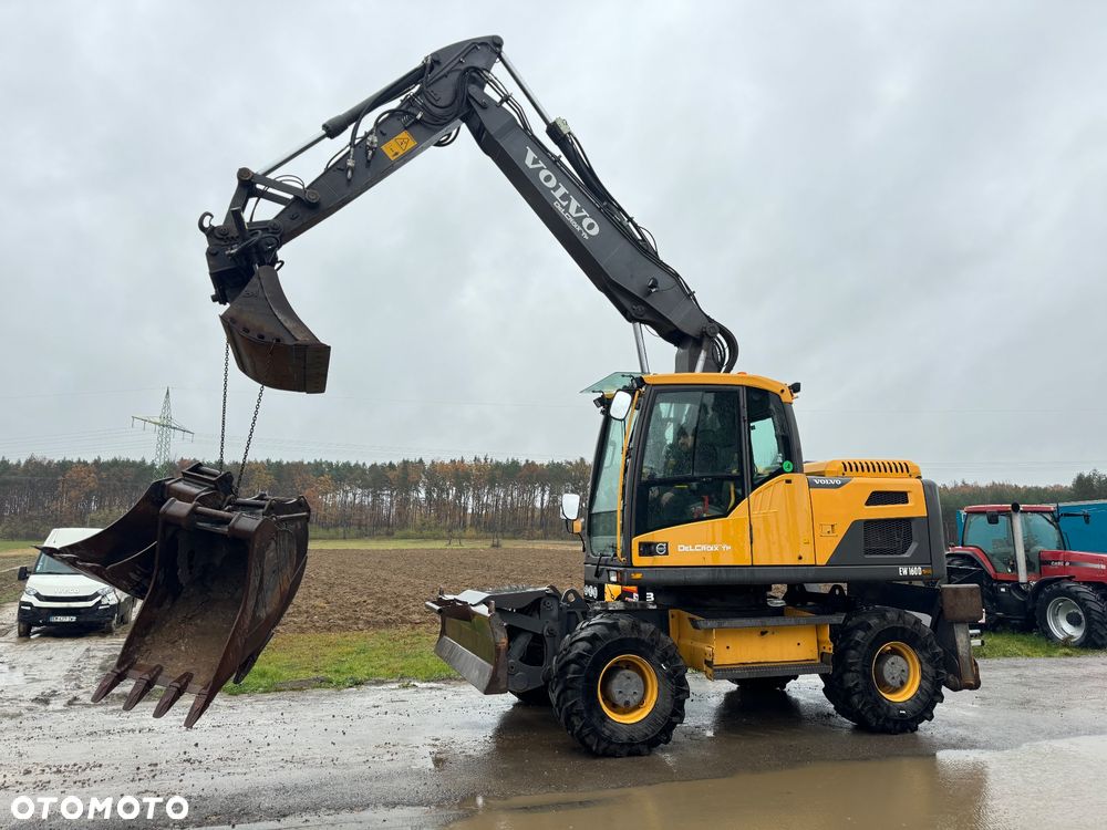 Volvo EW160D KOPARKA KOŁOWA // PODPORY PŁUG / LEMIESZ // 4 ŁYŻKI - 2