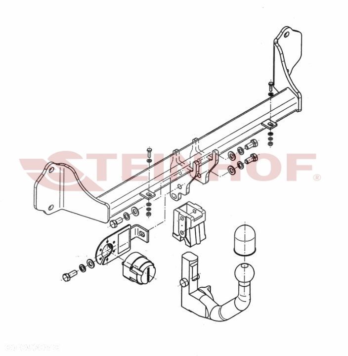 Wypinany hak holowniczy + Moduł 7 pin do BMW Seria 3 F30 Sedan F31 Touring - 2