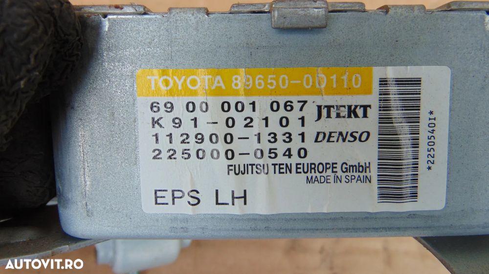 Calculator directie Toyota Yaris motor 1.3 benzina an 2005-2011 cod 89650-0D110 - 3