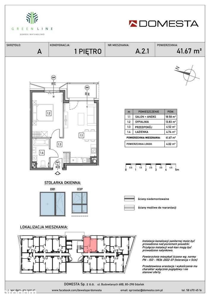2-pokojowe mieszkanie 41m2 + loggia Bez Prowizji - Pełny obrazek: 2/21