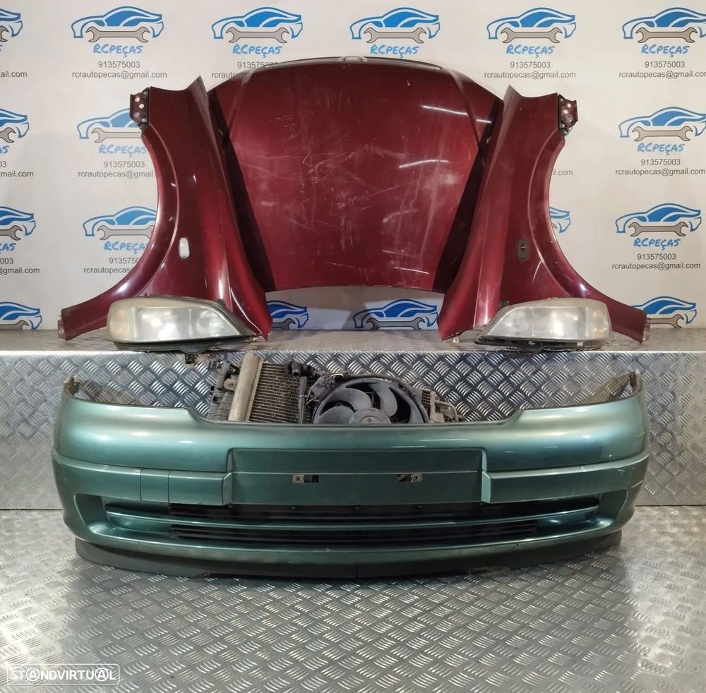 FRENTE COMPLETA OPEL ASTRA G T98 CAPOT PARACHOQUES GUARDA-LAMAS OTICAS FRENTE FIBRA RADIADOR VENTILADOR REFORÇO