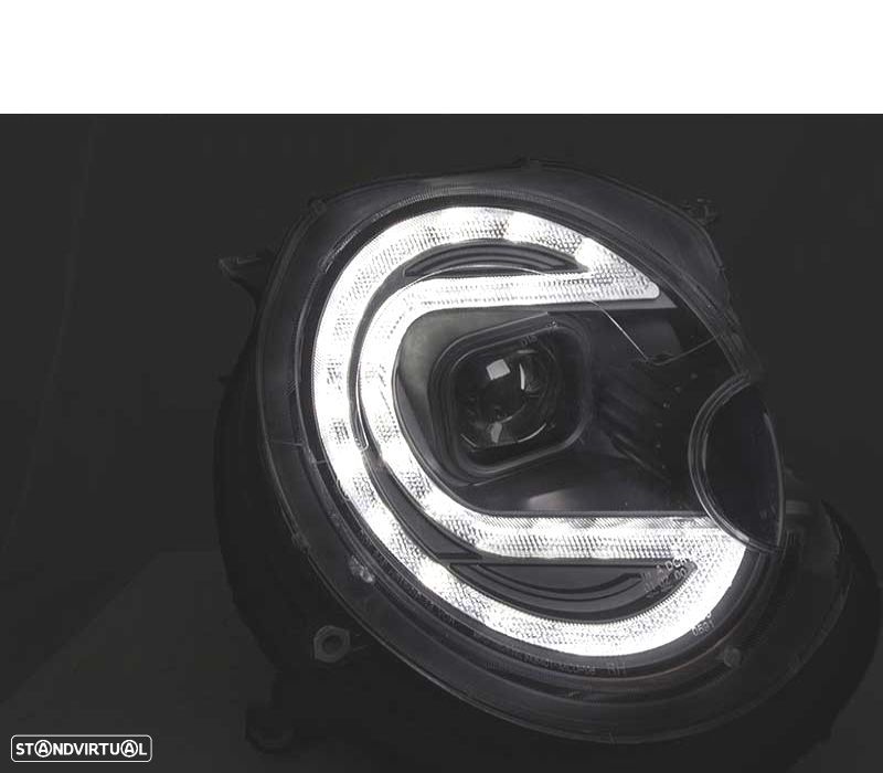 FARÓIS XENON LED MINI COOPER 06-14 PRETO - 4