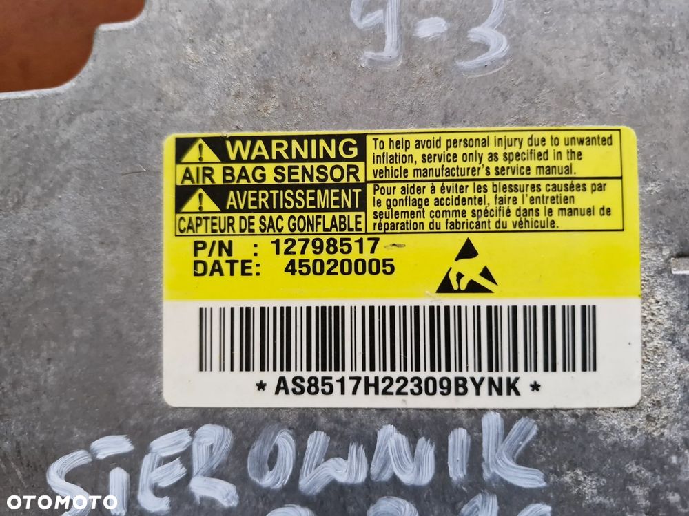 STEROWNIK AIR BAG SAAB 9-3 12798517 - 2