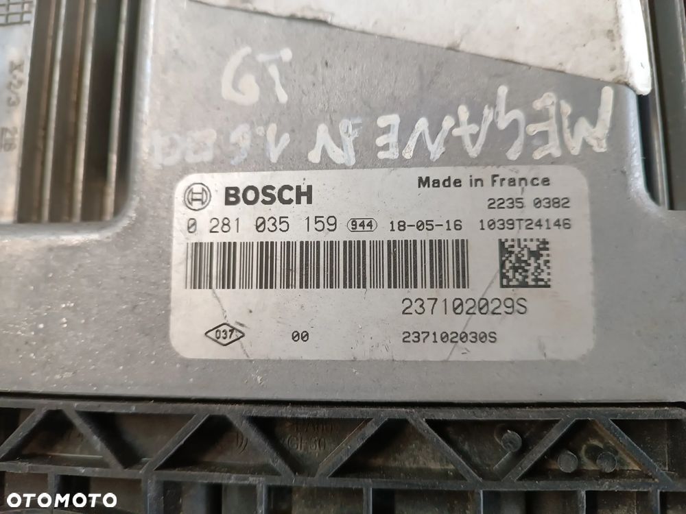 STEROWNIK SILNIKA KOMPUTER ECU 237102029S 0281035159 RENAULT MEGANE IV SCENIC IV 1.6 DCI - 3