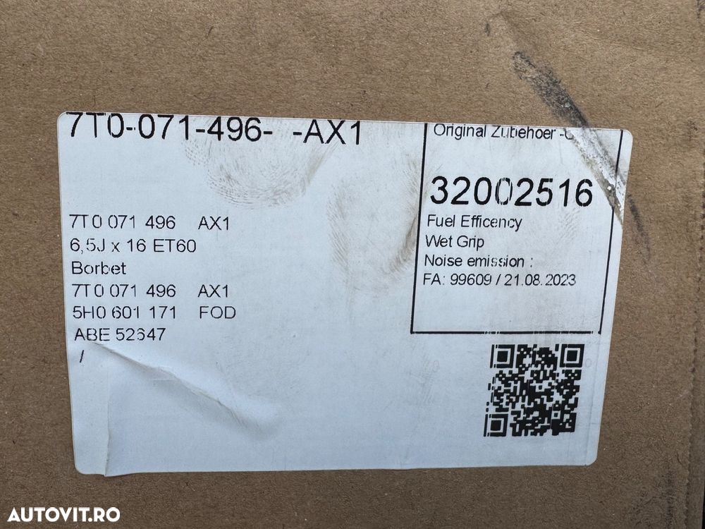 Vând jante originale Volkswagen T5-T6 pe 16” noi - 7