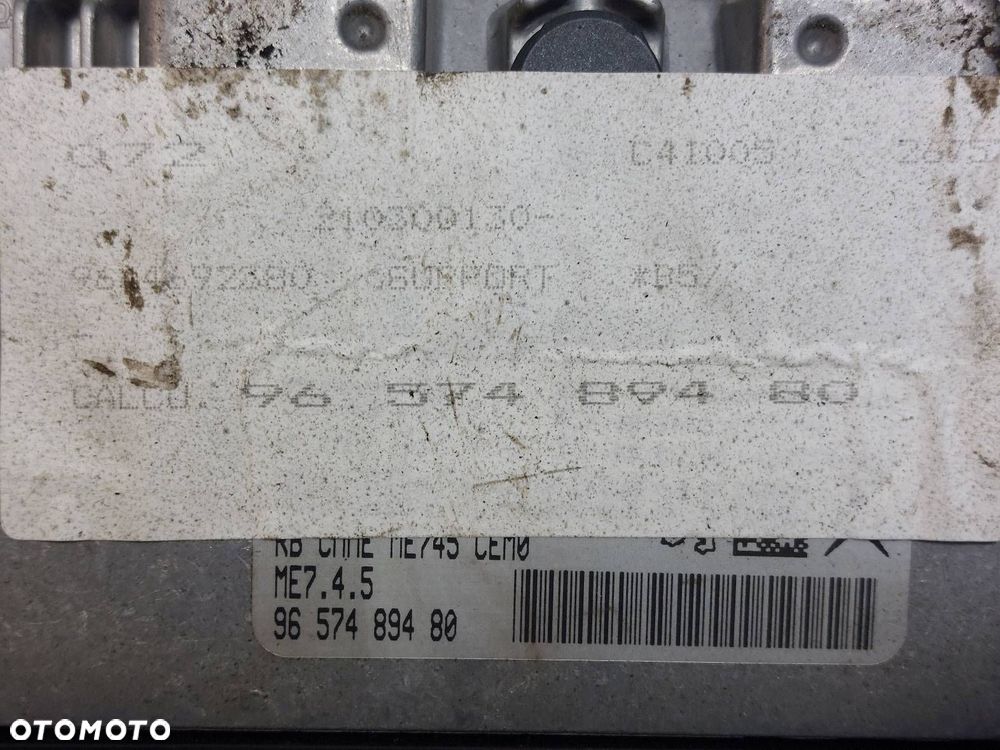 ZESTAW STARTOWY CITROEN C4 I 1.6 16V 9657489480 9660105980 9661682980 - 2