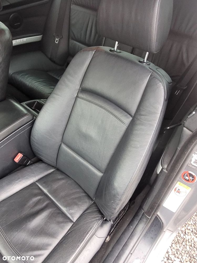 FOTEL LEWY PRZÓD PRZEDNI BMW 3 E92 COUPE CZARNA SKÓRA POLIFT ANGIELSKI C75 - 3