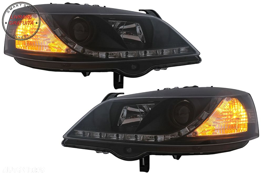 Faruri LED DRL Opel Astra G (09.1997-02.2004) Negru- livrare gratuita - 5