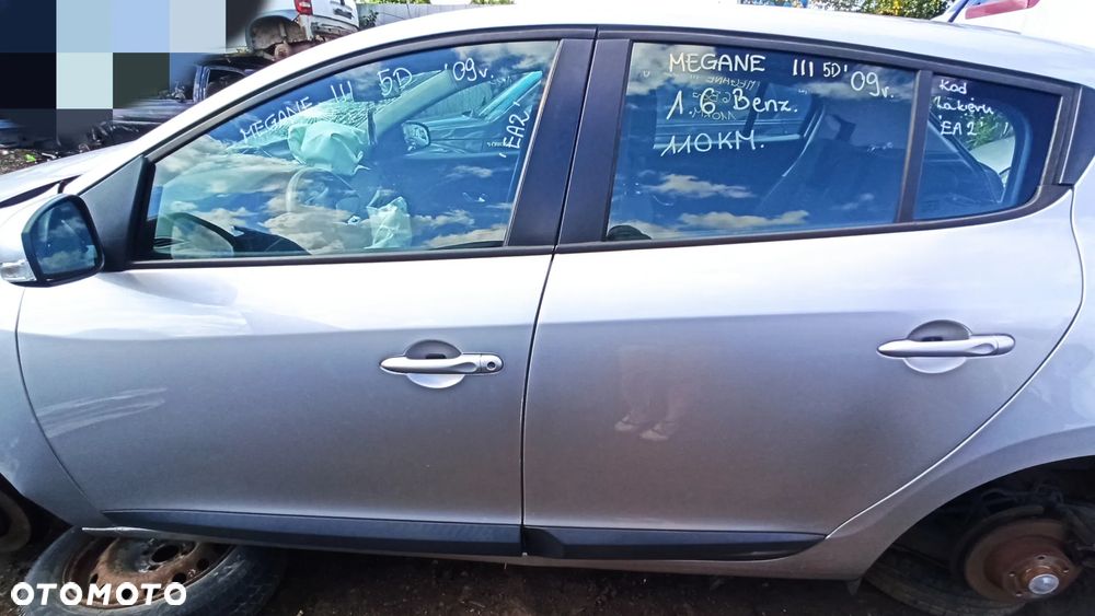 Drzwi Lewe Tylne Lewy Tył Renault Megane III 5D HB 2009r - 4