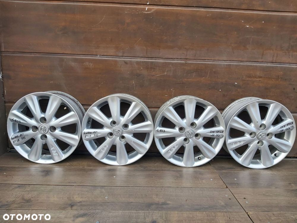 Toyota Yaris I II III Alufelgi 15 4 x 100 et45 - 1