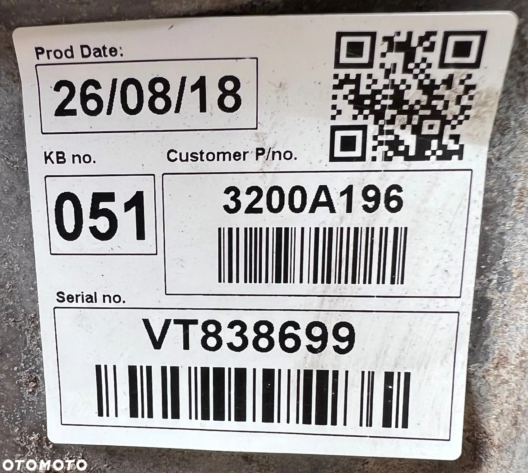 REDUKTOR / SKRZYNIA ROZDZIELCZA MITSUBISHI L200 3200A196 VT838699 -2018r - 9