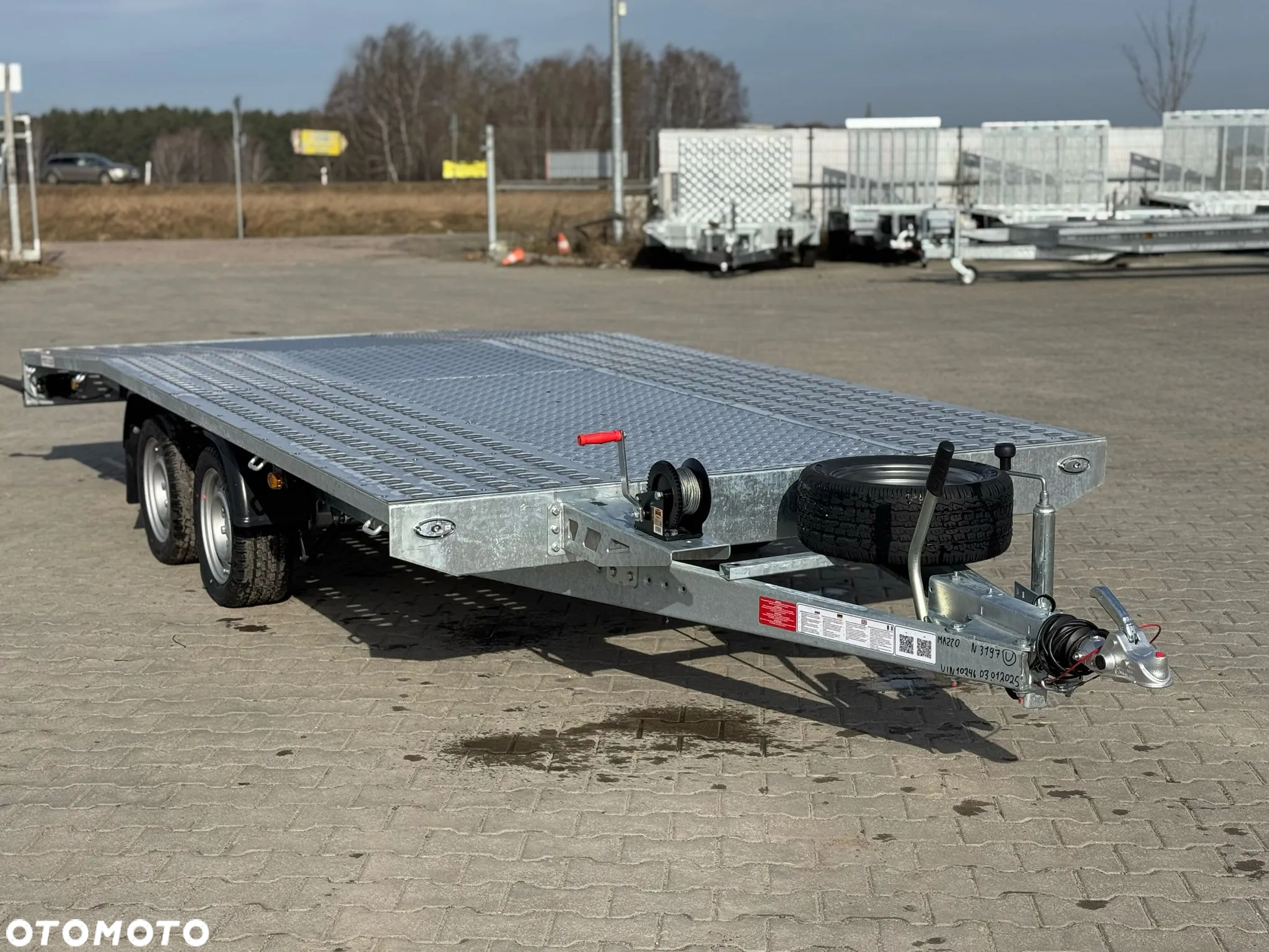 Niewiadów Dostawa laweta Jupiter raz łamana 450x210cm DMC2700 kg blacha aluminiowa, koło zapasowe AMORTYZATORY - 8