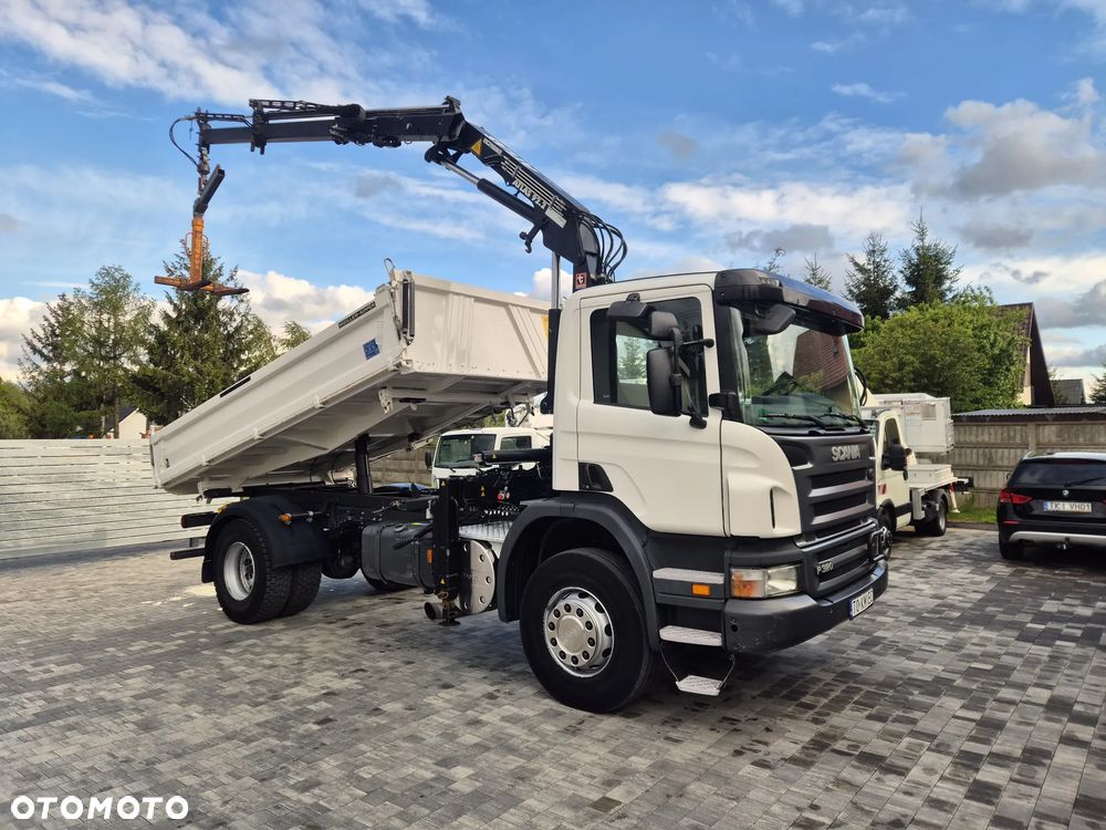 Scania P320 4x2 Wywrotka HDS ATLAS 92.2 Meiller-Kipper Euro 5 Widły Rotator
