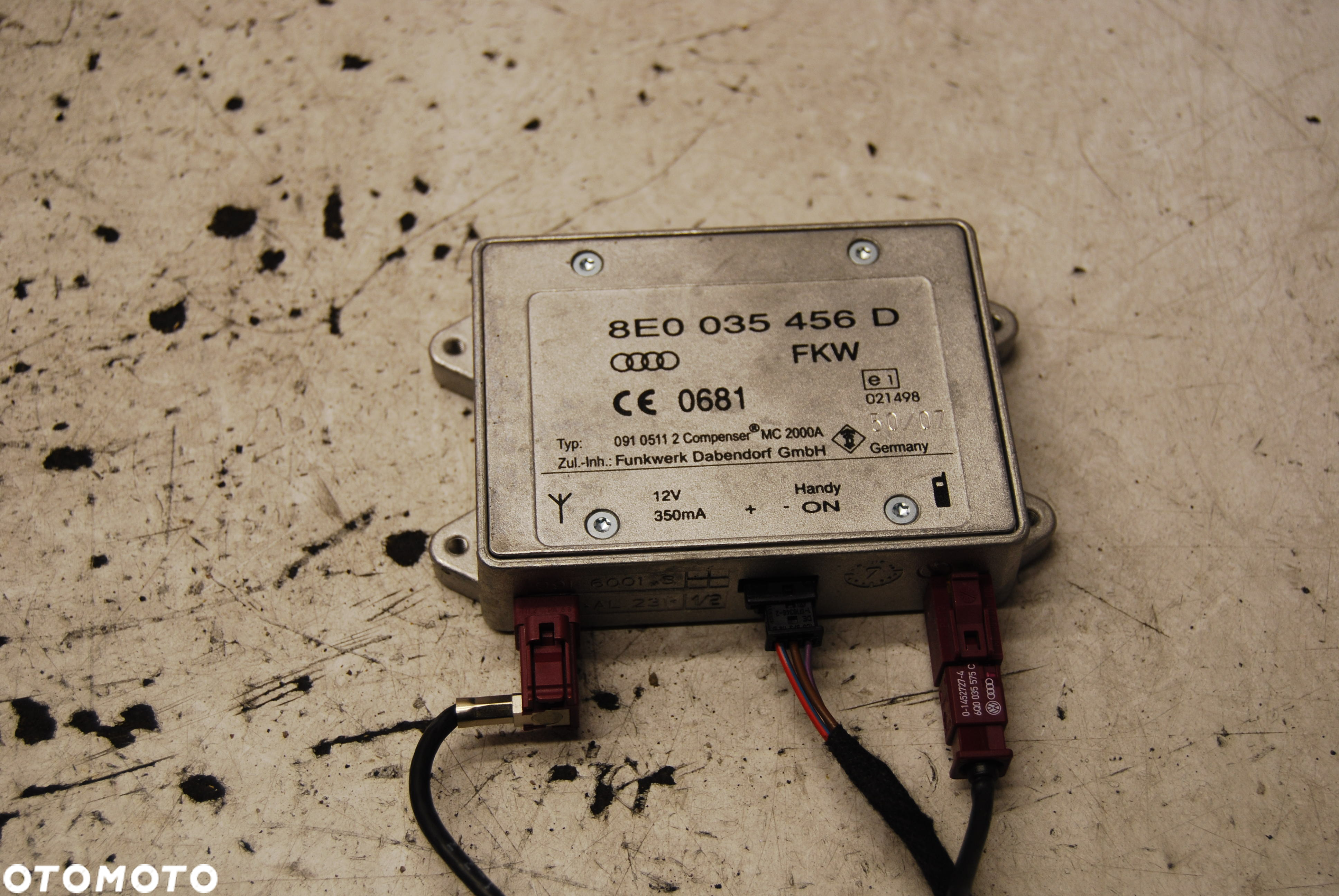 WZMACNIACZ ANTENY 8E0035456B AUDI A4 B7 A6 C6 8E0035456 8E0035456D - 6