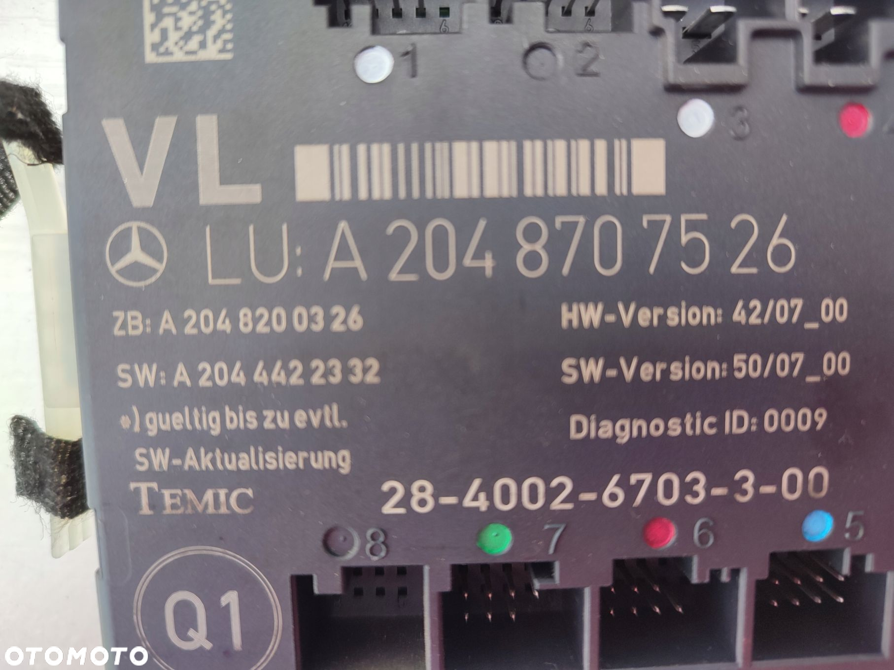 Moduł drzwi lewy przód kierowcy MERCEDES GLK X204 A2048707526 EUROPA - 3
