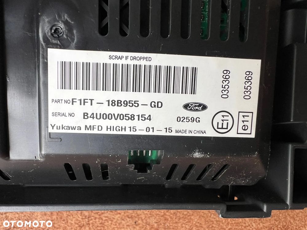 RADIO WYŚWIETLACZ NAVI FORD FOCUS MK3 F1BT-18C815-GH  F1FT-18B955-GD CENA ZA KOMPLET - 6