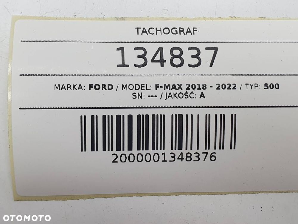 TACHOGRAF VDO NOWA GENERACJA II 2 12V 24V FORD F-MAX EU PL - 7