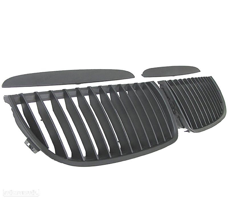 GRELHAS FRONTAIS BMW E90 E91 05-08 LOOK M PRETO MATE - 2