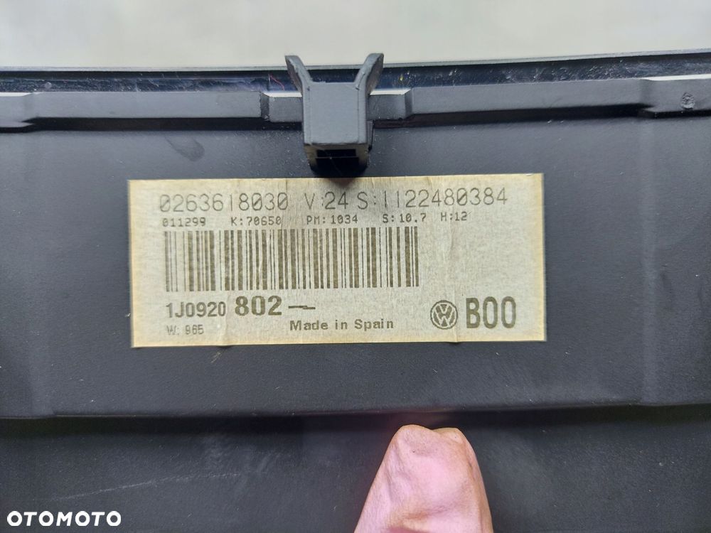 Vw Bora 1.6 B Licznik Zegar 1Jo920802B - 5