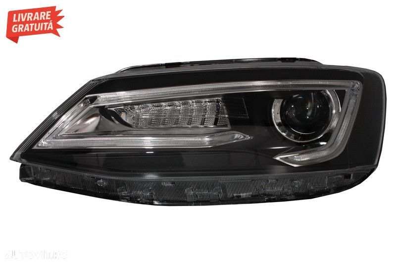 Faruri LED DRL VW Jetta Mk6 VI Non GLI (2011-2017) Semnal Dinamic Secv - 3