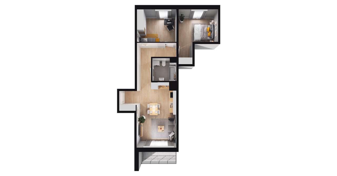 3-pokojowe mieszkanie 58m2 + balkon Bez Prowizji - Pełny obrazek: 2/23