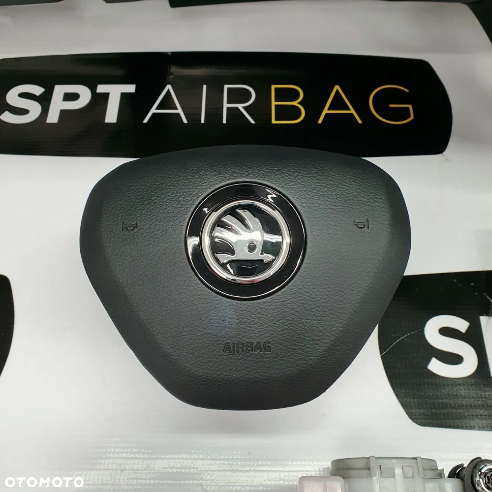 SKODA OCTAVIA III 3 5E0 DESKA ROZDZIELCZA KONSOLA KOKPIT PULPIT PODUSZKI AIRBAG AIR BAG PASY KIT SET - 6
