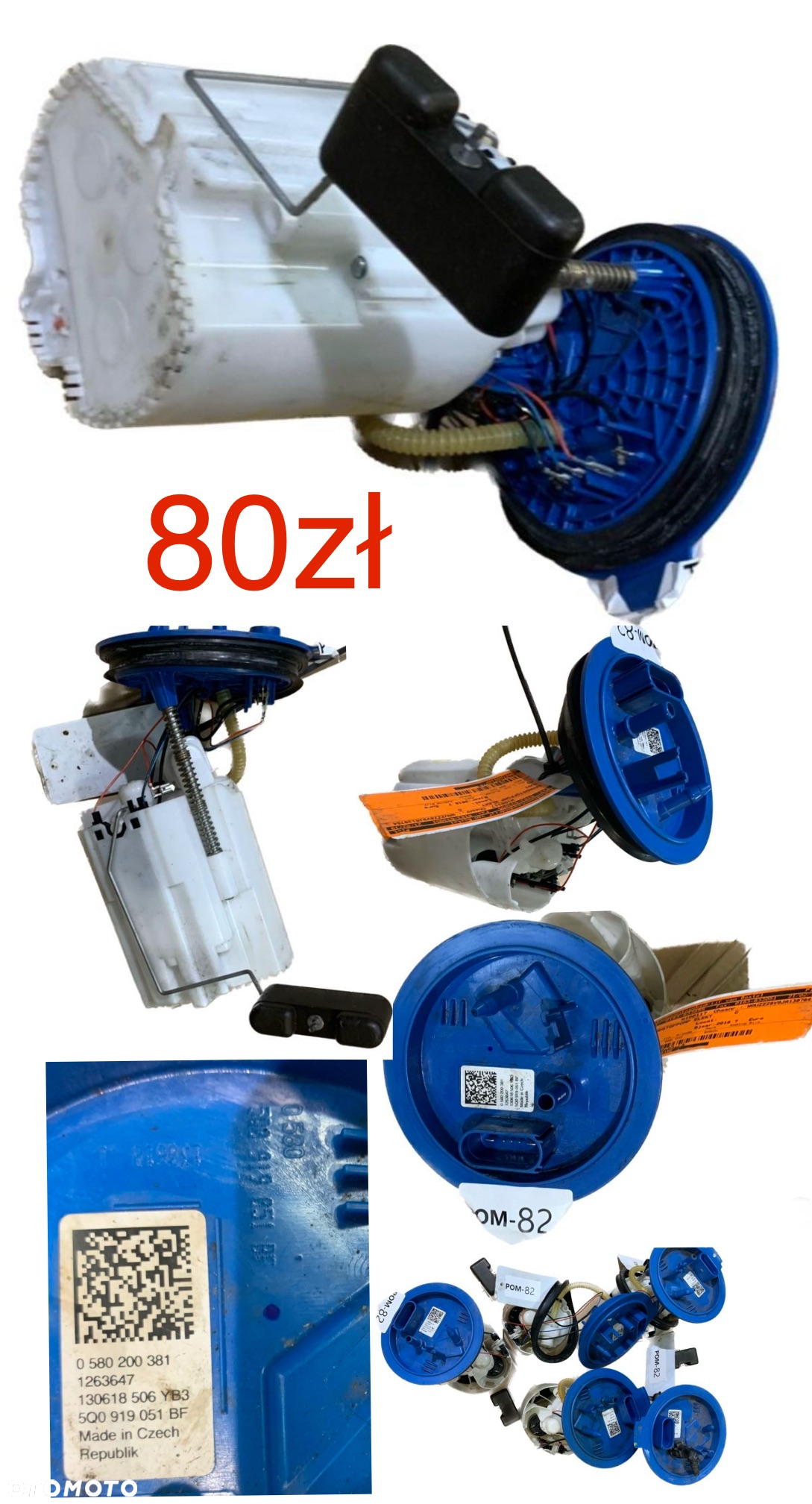 VW Fox Lupo Polo Caddy Crafter Golf Passat Tiguan Seat Arosa Ibiza Cordoba Leon Toledo Altea Mii  Skoda Citygo Fabia Octavua Superb  Audi A3 A4 A5 A6 A7 A8 pompa paliwa  w bak Pływak  1,2 1.4 1.6 1.9 2.0 3.0 TDI TSI - 5