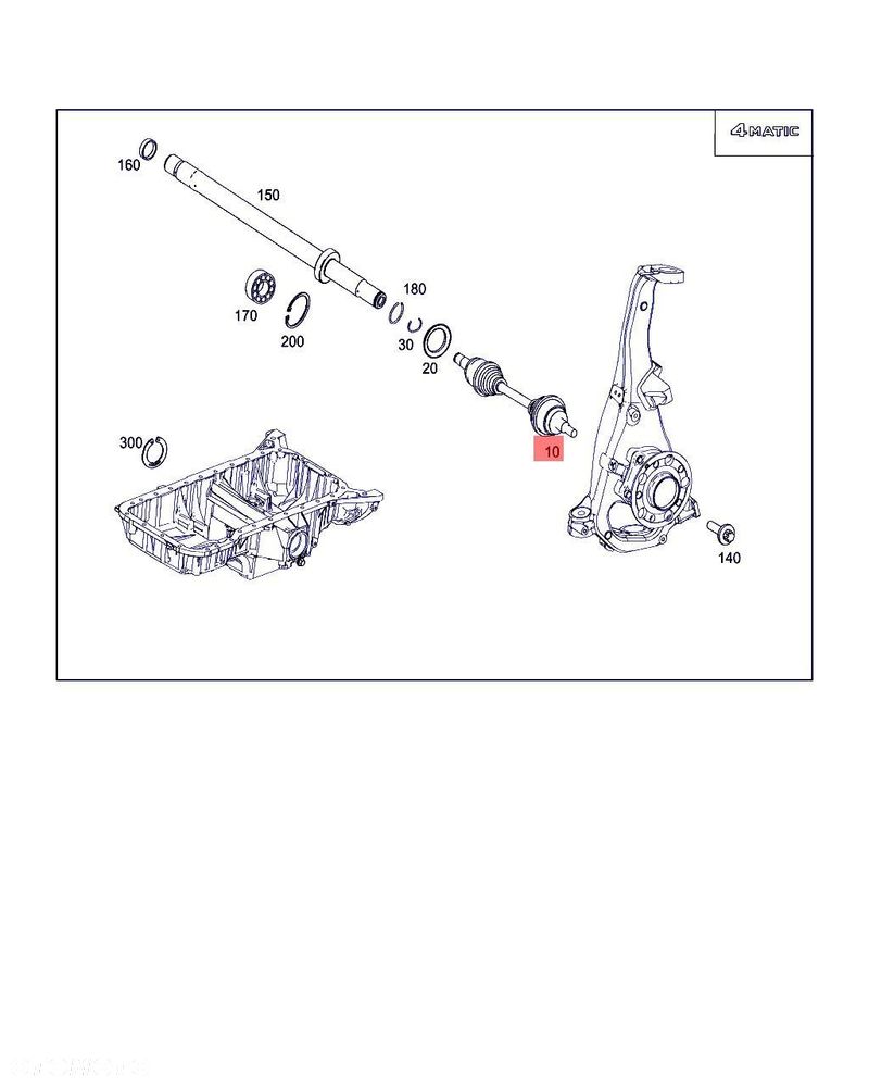 MERCEDES E W213 63 AMG A2133300003 PÓŁOŚ PRZÓD PRZEDNIA / ORYGINAŁ - 2