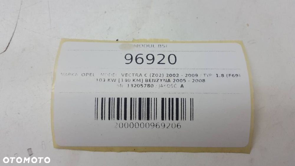 BSI SKRZYNKA BEZPIECZNIKÓW VECTRA C 13205780 EU - 8