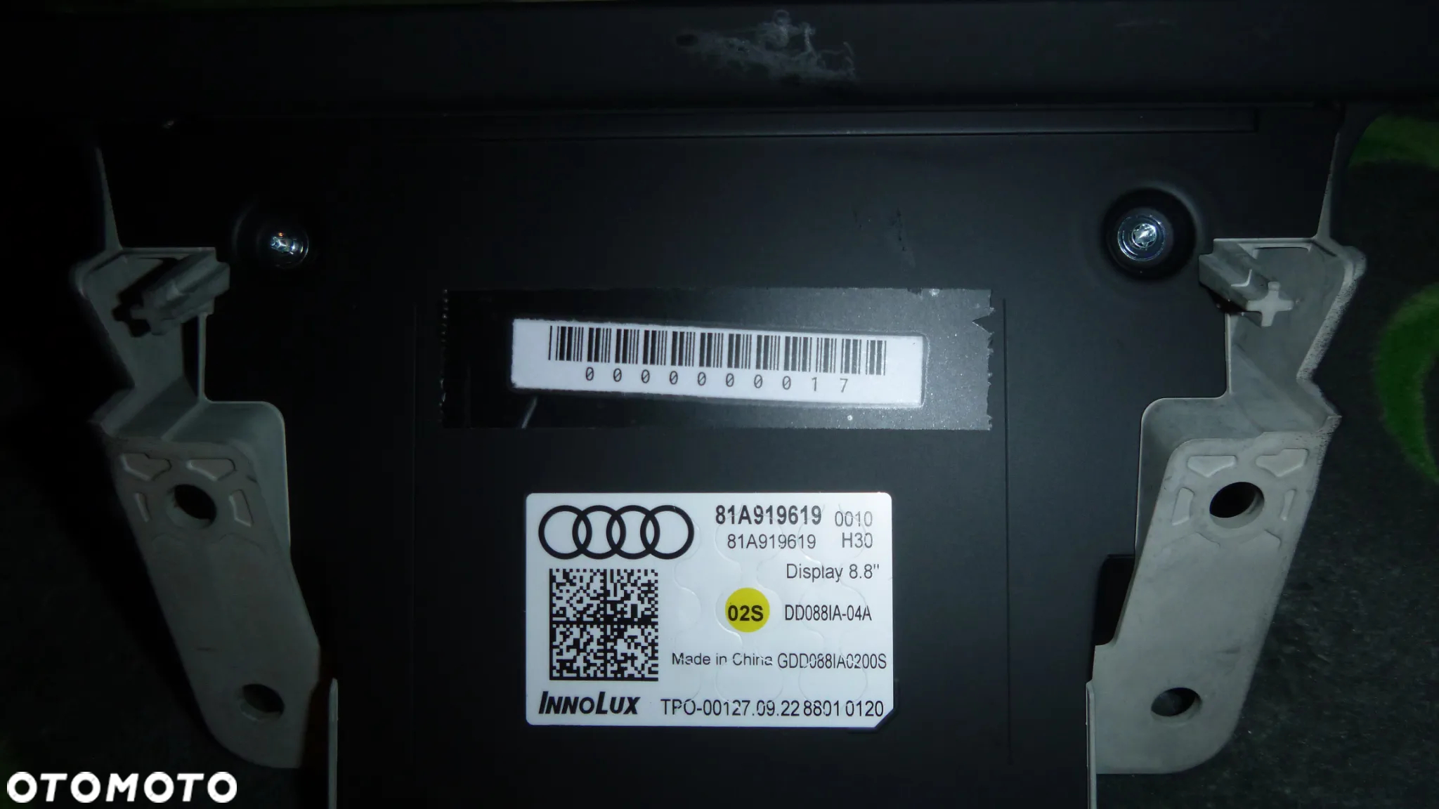 Wyświetlacz centralny Audi 81A916619 - 2