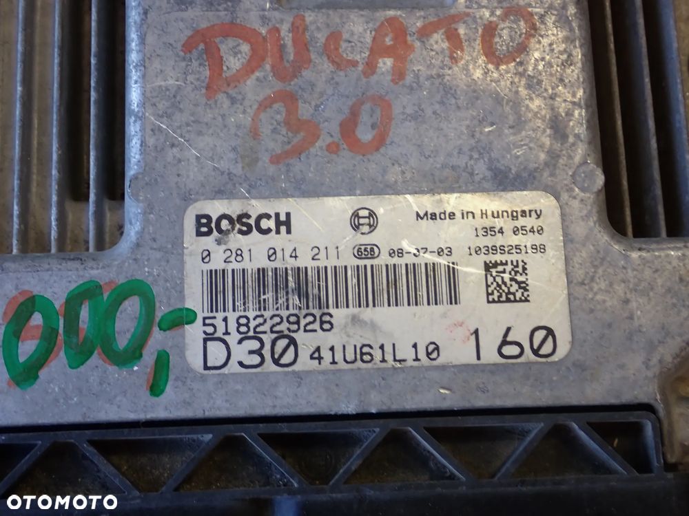 DUCATO BOXER 3.0 JTD KOMPUTER SILNIKA 0281014211 - 2