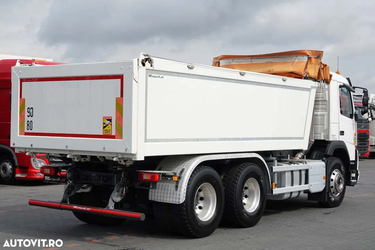 Volvo FMX 380 / 6x4 / CAMION BASCULANTE / 2019/ AXIE ELEVABILĂ / CAPACITATE DE ÎNCĂRCARE: 15.500 KG / GREUTATE: 10.500 KG / BASCULANĂ SPATE / EURO 6 / - 13