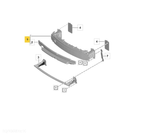 Belka  Wzmocnienia zderzaka  Porsche 911