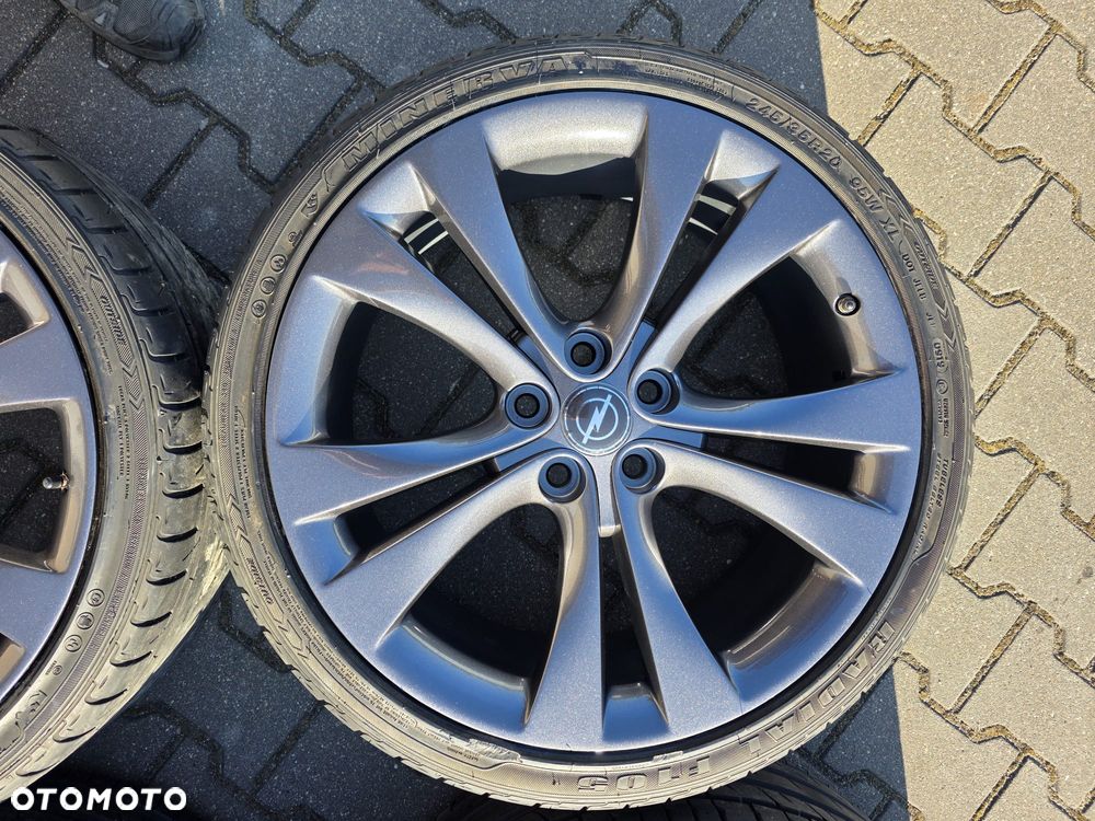 Opel insignia a OPC-LINE 5x120 felgi aluminiowe z oponami letnimi 245/35 R20 czujniki tpms  2x opona nowa 2x opona 18-19r - 7