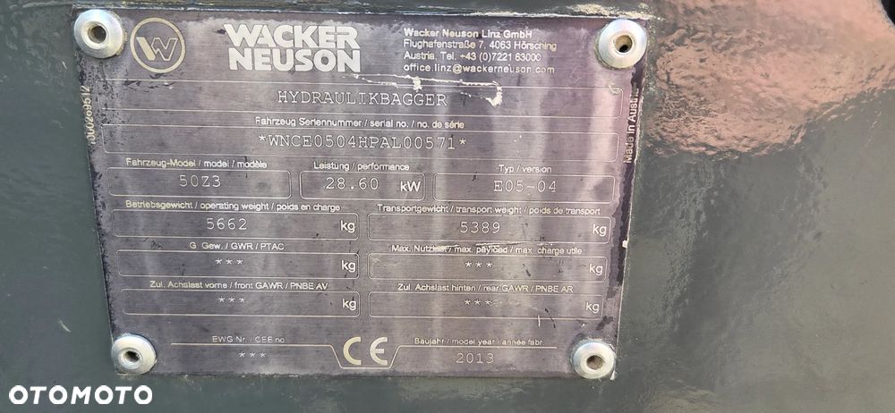 Wacker Neuson <<Wacker Neuson 50Z3, waga 5ton ! z Niemiec!>> - 13